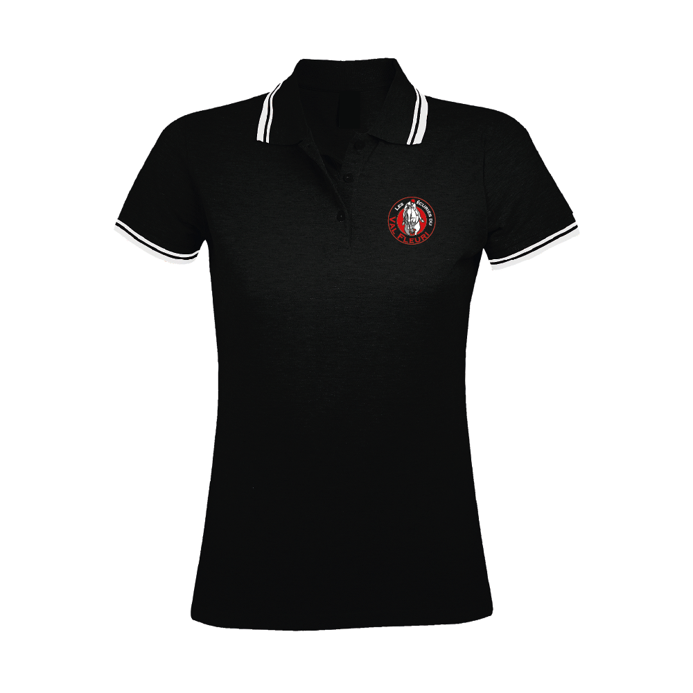 Polo manches-courtes femme liseré blanc - Val Fleuri