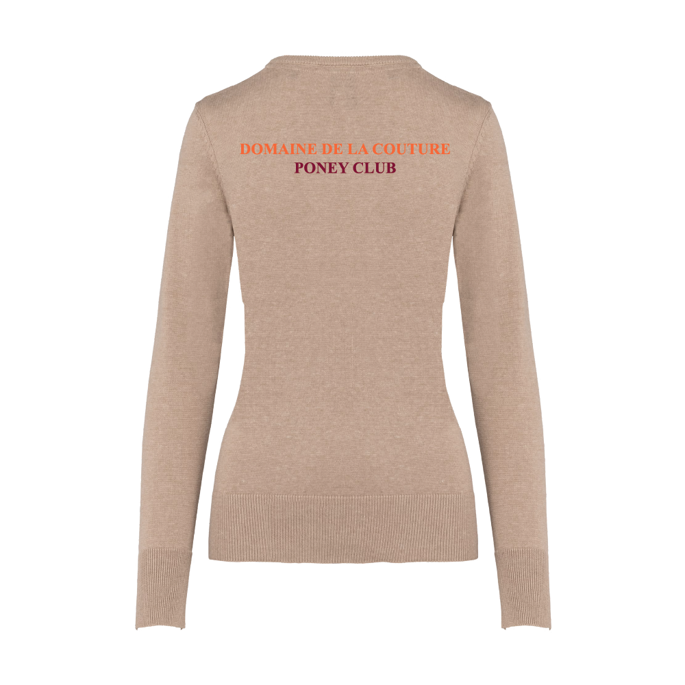 Pull femme col V - Domaine de la Couture / Poney club