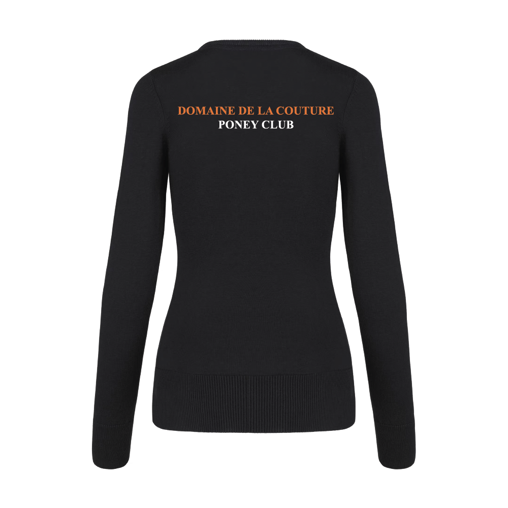 Pull femme col V - Domaine de la Couture / Poney club