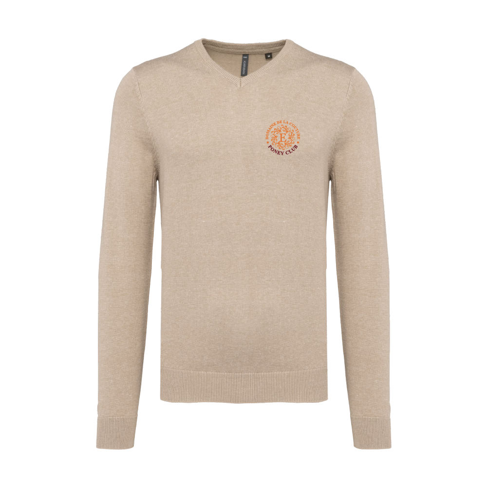 Pull homme col V - Domaine de la Couture / Poney club